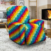 Abstract Rainbow Peace Signs And LGBT Print Pattern Recliner Slipcover-grizzshop