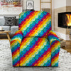 Abstract Rainbow Peace Signs And LGBT Print Pattern Recliner Slipcover-grizzshop