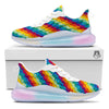 Abstract Rainbow Peace Signs And LGBT Print Pattern Running Sneakers-grizzshop