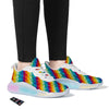 Abstract Rainbow Peace Signs And LGBT Print Pattern Running Sneakers-grizzshop