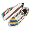 Abstract Rainbow Peace Signs And LGBT Print Pattern Skate Shoes-grizzshop