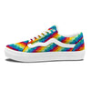 Abstract Rainbow Peace Signs And LGBT Print Pattern Skate Shoes-grizzshop