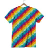 Abstract Rainbow Peace Signs And LGBT Print Pattern T-Shirt-grizzshop