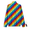 Abstract Rainbow Peace Signs And LGBT Print Pattern Track Jacket-grizzshop