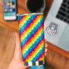 Abstract Rainbow Peace Signs And LGBT Print Pattern Tumbler-grizzshop