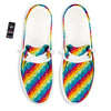 Abstract Rainbow Peace Signs And LGBT Print Pattern White Loafers-grizzshop