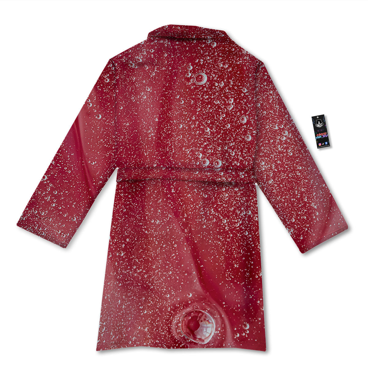 Abstract Red Liquid Bathrobe-grizzshop