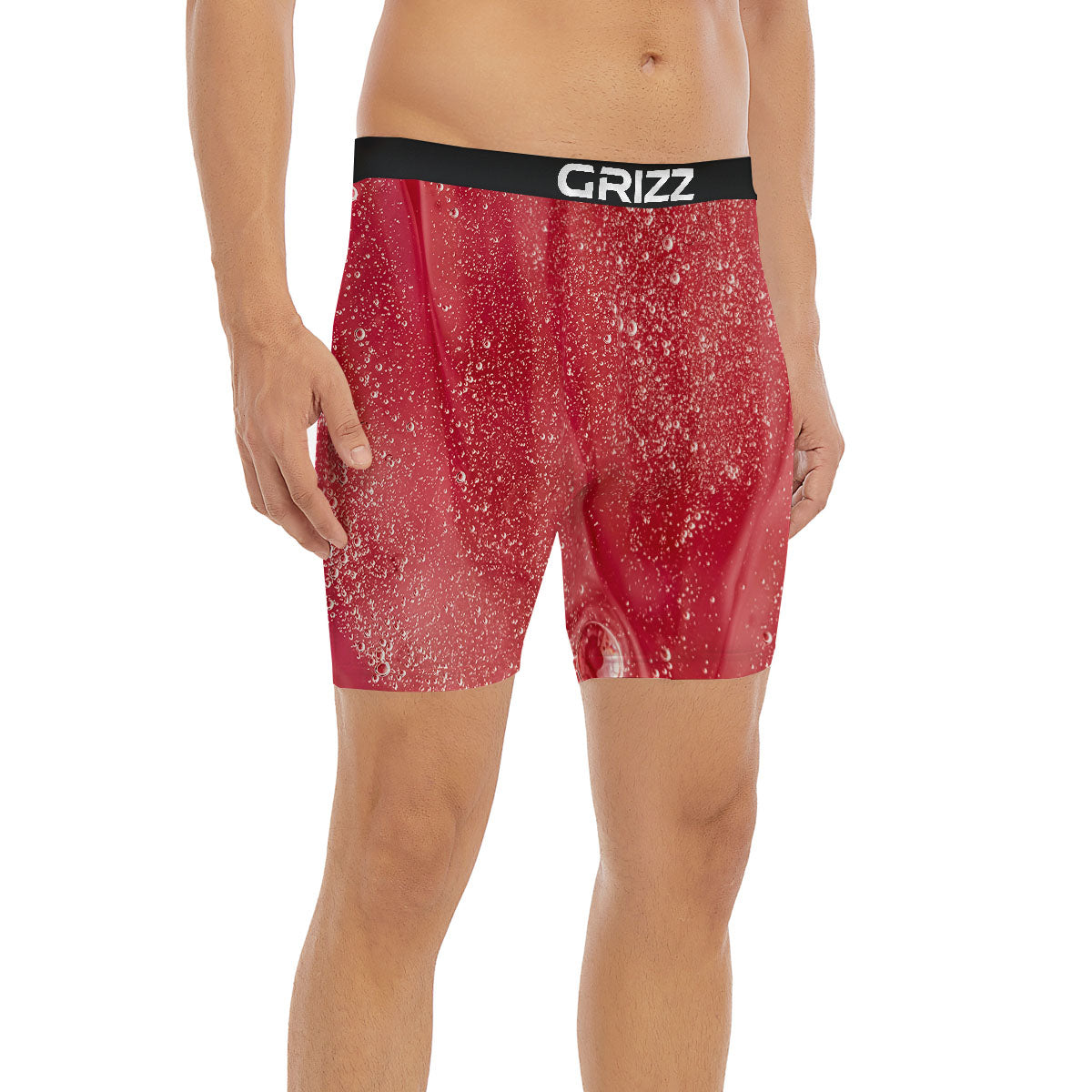 Abstract Red Liquid Boxer Briefs-grizzshop