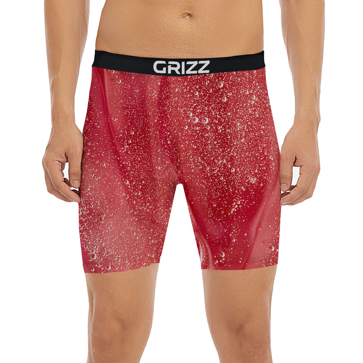 Abstract Red Liquid Boxer Briefs-grizzshop