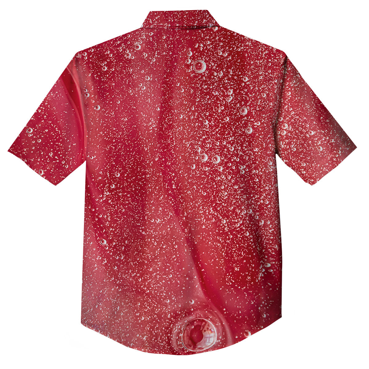 Abstract Red Liquid Button Up Shirt-grizzshop