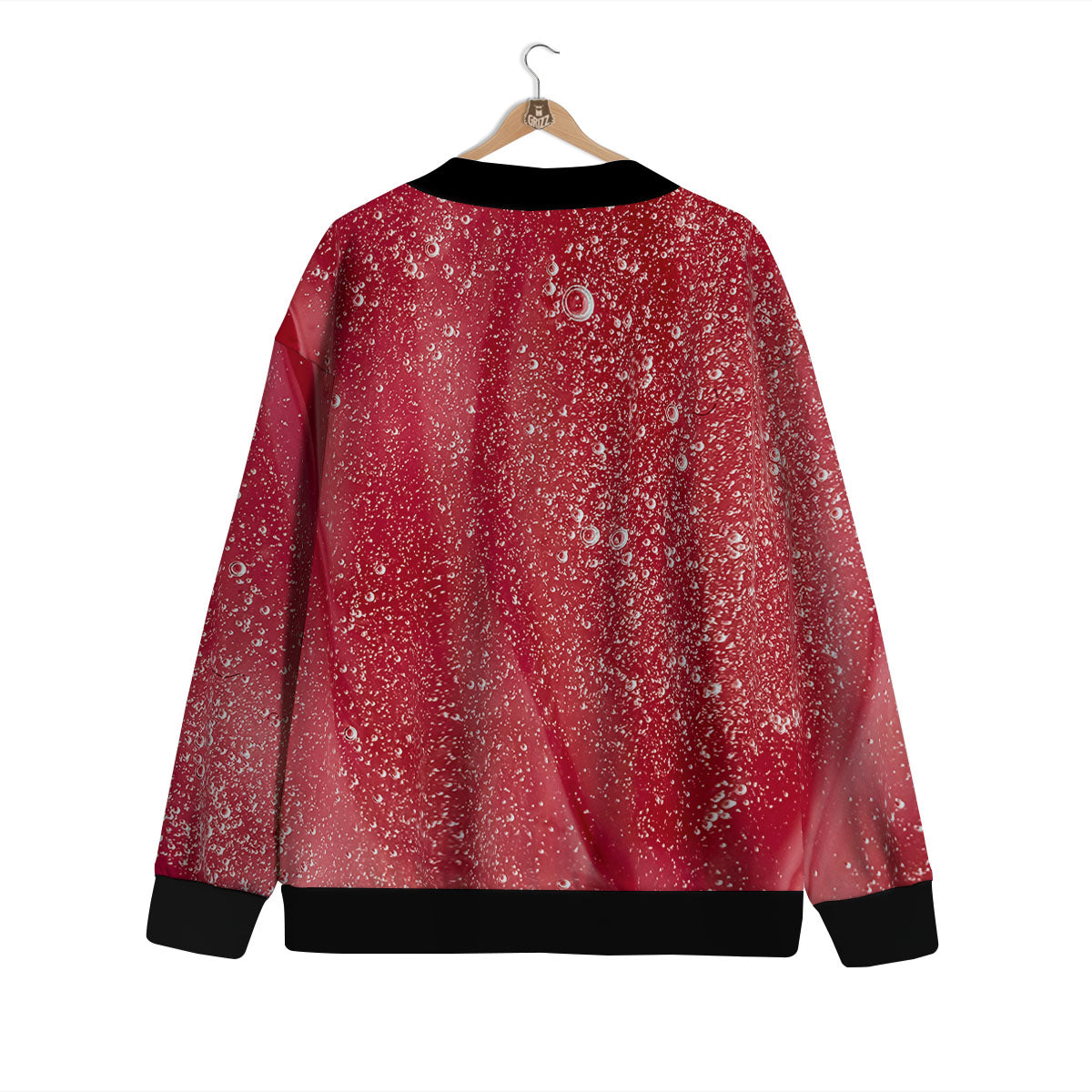 Abstract Red Liquid Cardigan-grizzshop