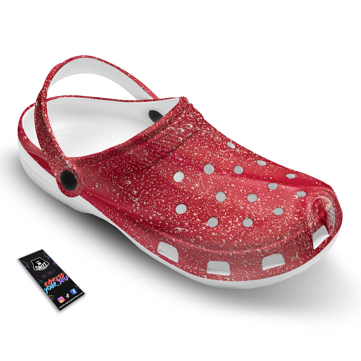 Abstract Red Liquid Clog-grizzshop
