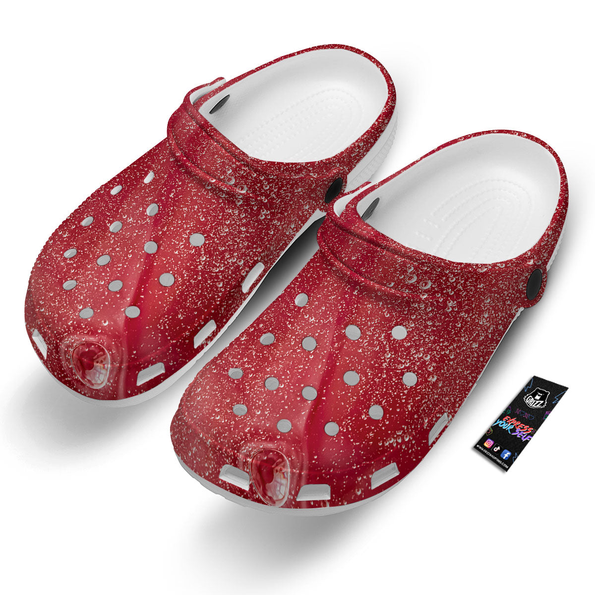 Abstract Red Liquid Clog-grizzshop