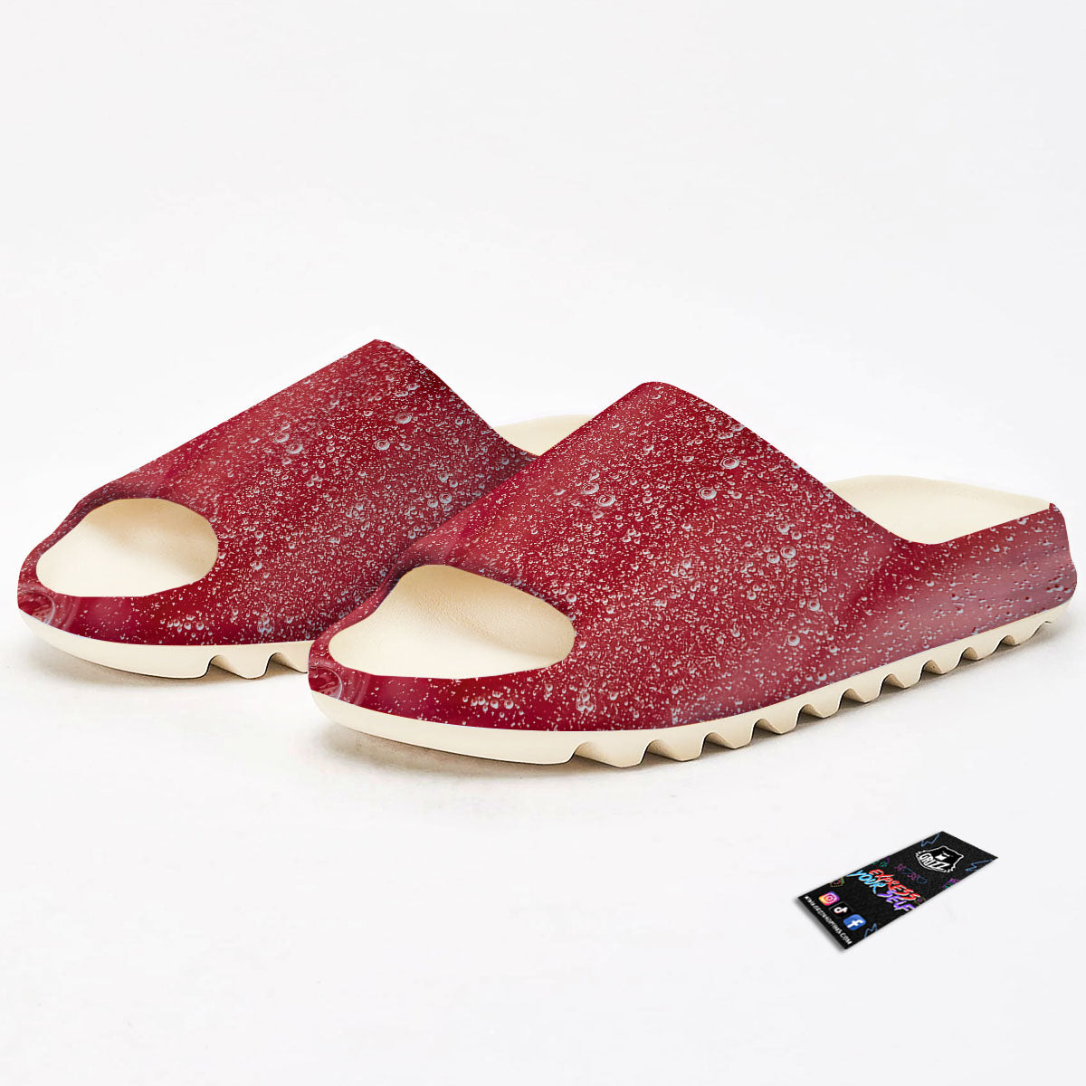 Abstract Red Liquid Sandals-grizzshop