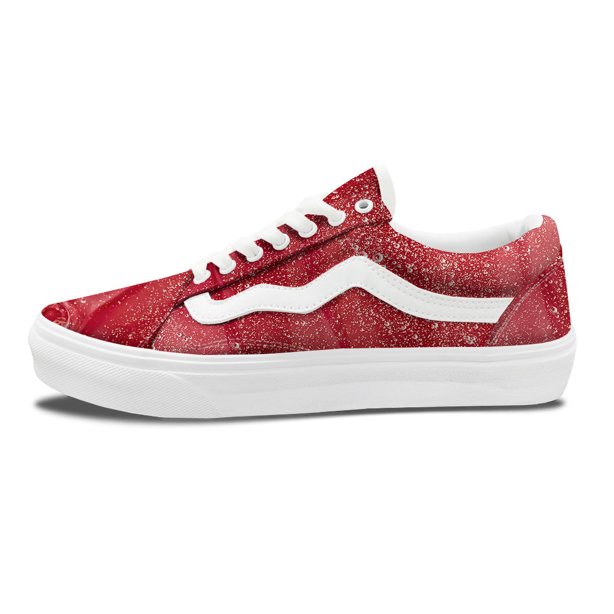 Abstract Red Liquid Skate Shoes-grizzshop