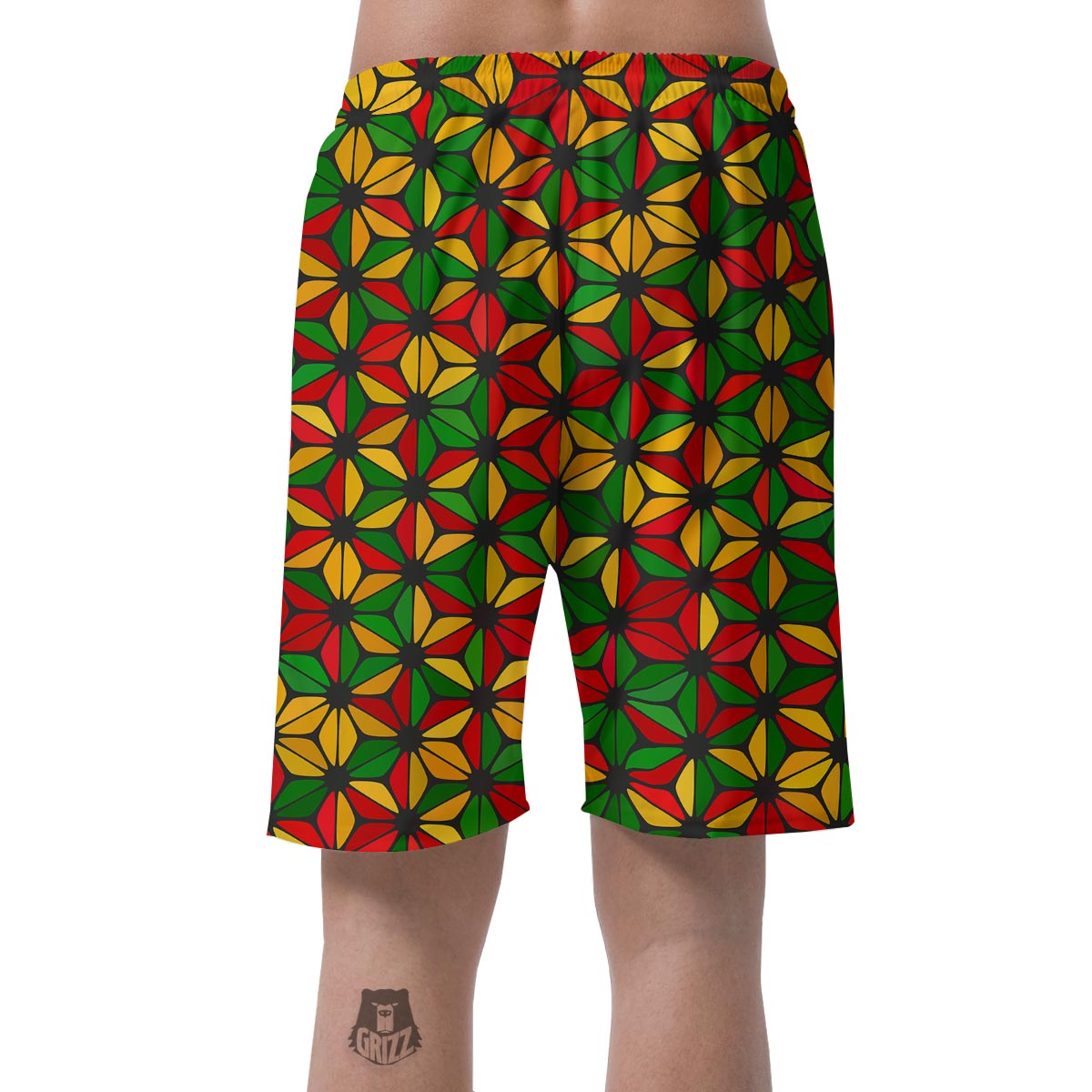 Abstract Reggae Rasta Men's Shorts-grizzshop