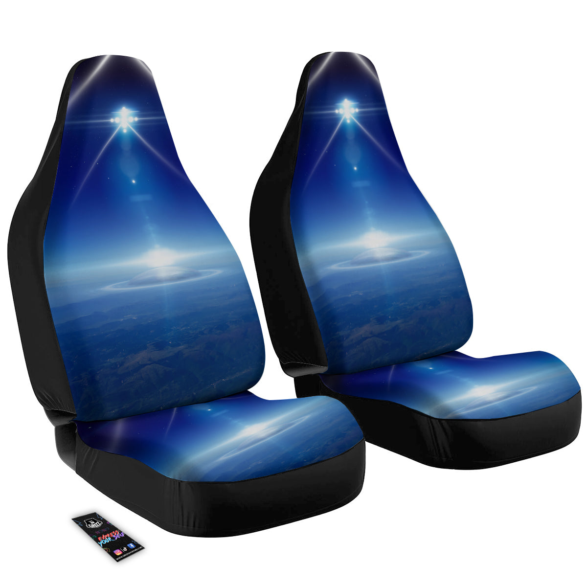 Abstract Sci Fi On Earth Print Car Seat Covers-grizzshop