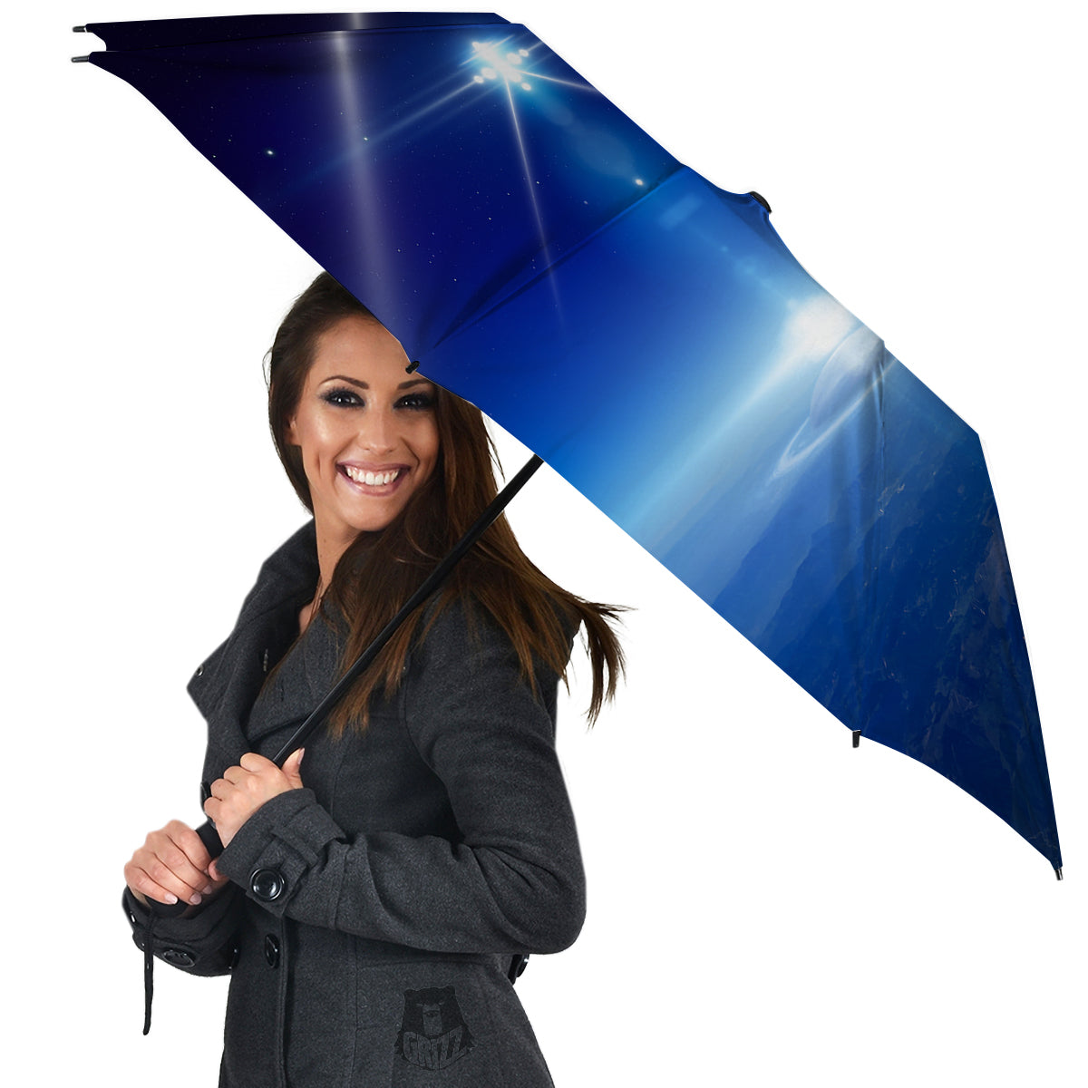 Abstract Sci Fi On Earth Print Umbrella-grizzshop