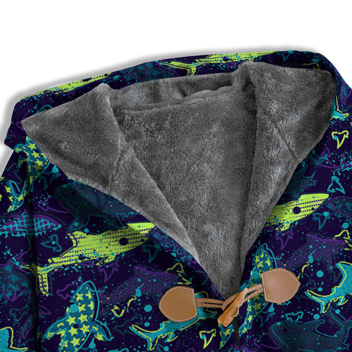 Abstract Shark Print Pattern Men's Windbreaker Jacket-grizzshop