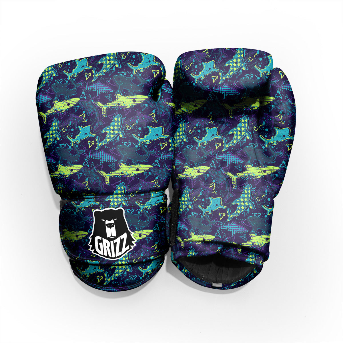Abstract Shark Print Pattern Pro Boxing Glove