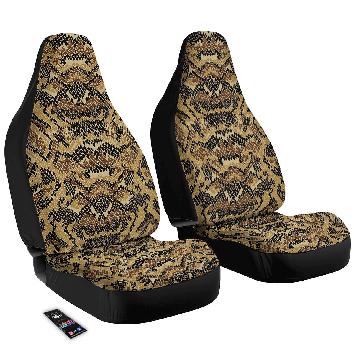 Abstract Snake Skin Print Car Seat Covers-grizzshop