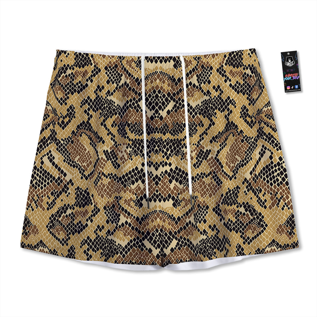 Baseballs Grunge Print Mesh Shorts