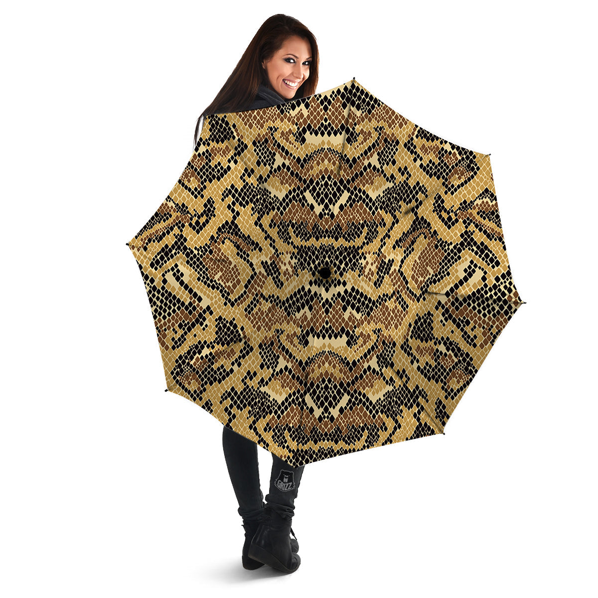 Abstract Snake Skin Print Umbrella-grizzshop