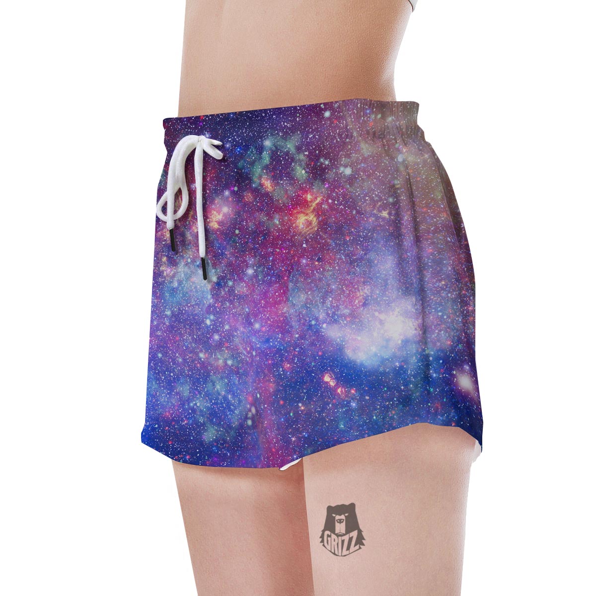 Abstract Starfield Galaxy Space Women's Shorts-grizzshop