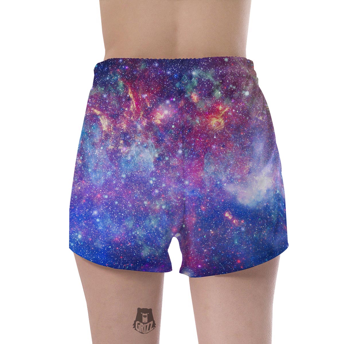 Abstract Starfield Galaxy Space Women's Shorts-grizzshop