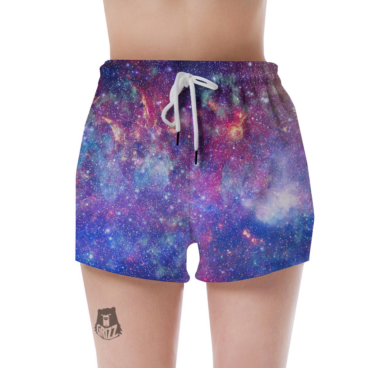 Abstract Starfield Galaxy Space Women's Shorts-grizzshop