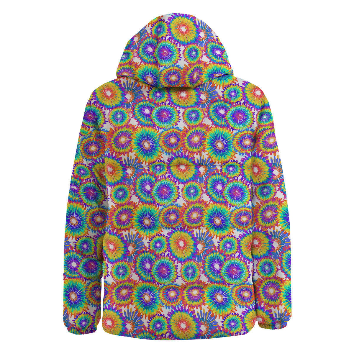 Abstract Sunflower Colorful Print Pattern Down Jacket-grizzshop