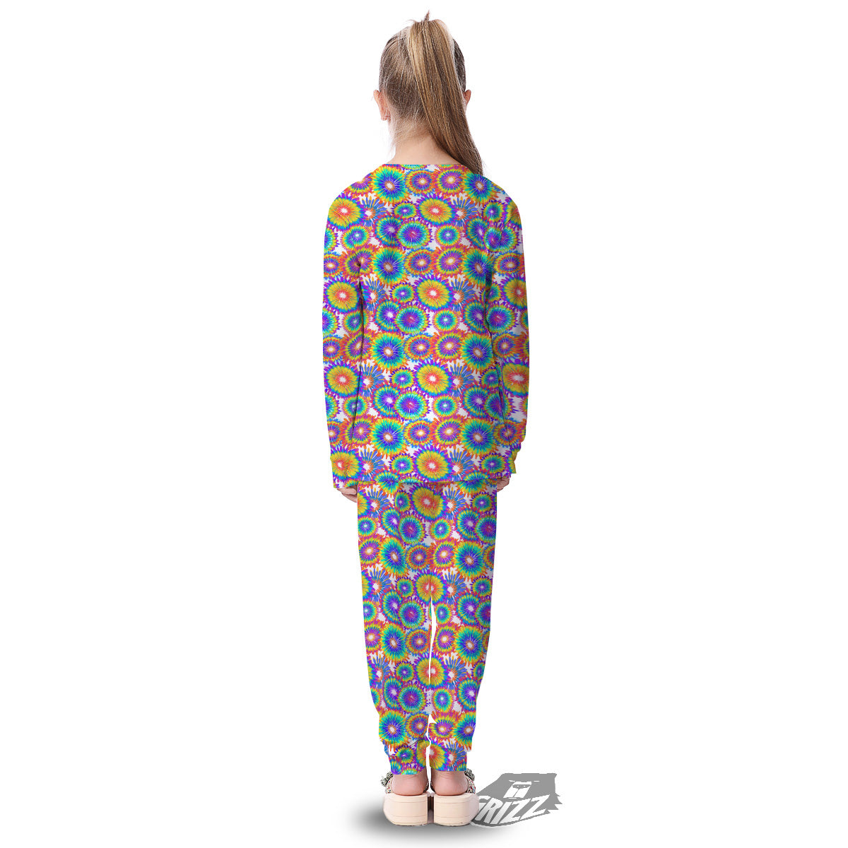 Abstract Sunflower Colorful Print Pattern Kid's Pajamas-grizzshop