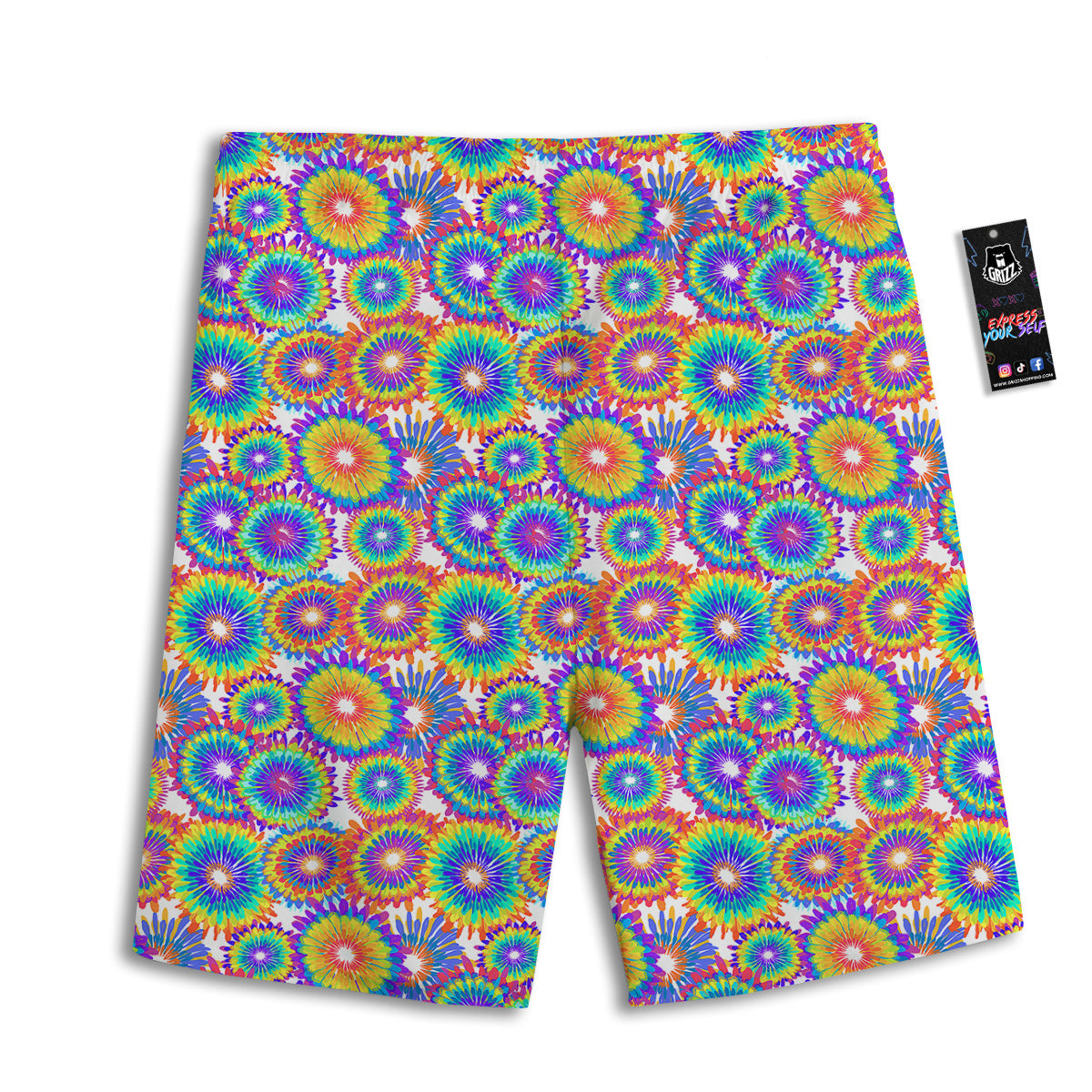Abstract Sunflower Colorful Print Pattern Men's Athletic Shorts