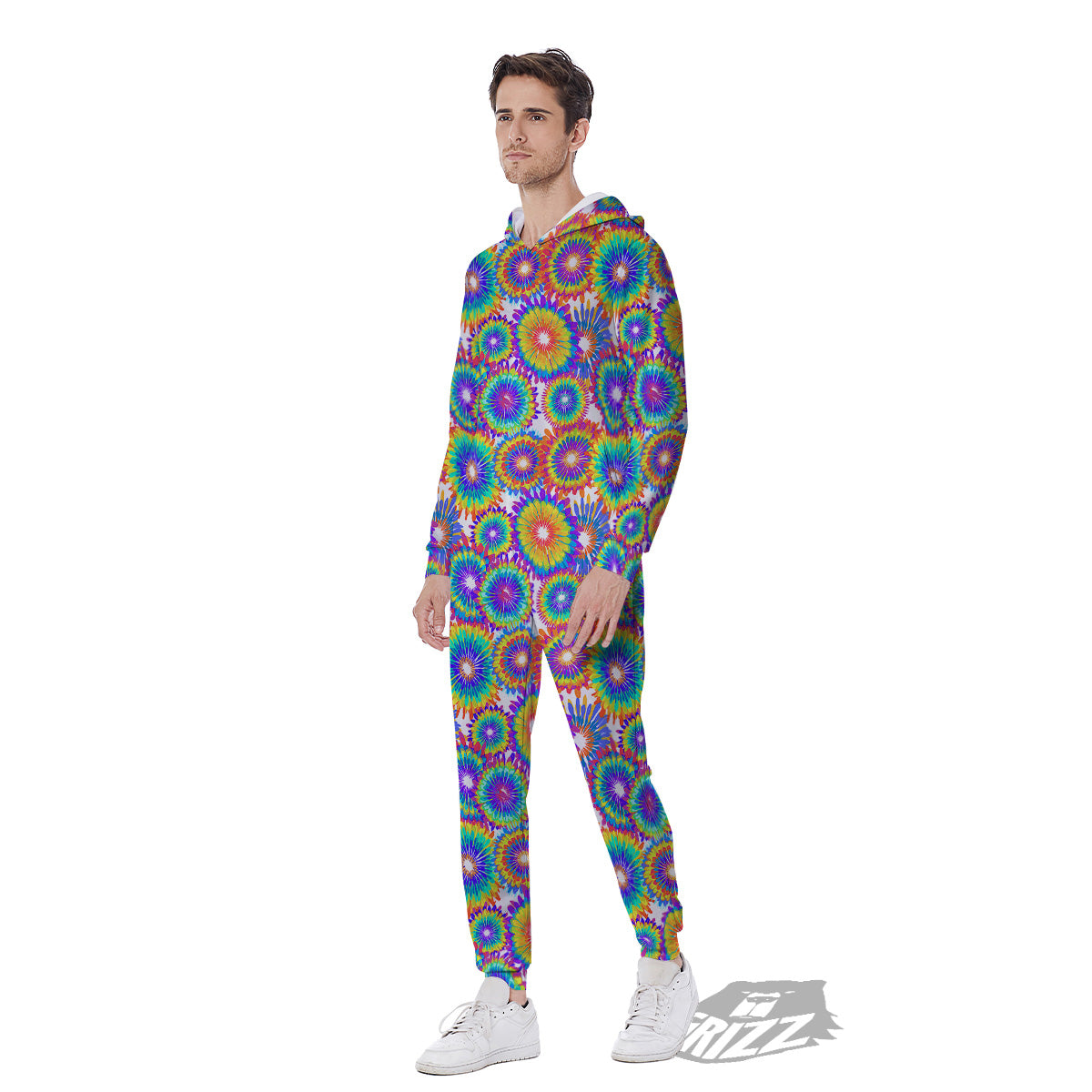 Abstract Sunflower Colorful Print Pattern Men's Jumpsuit-grizzshop