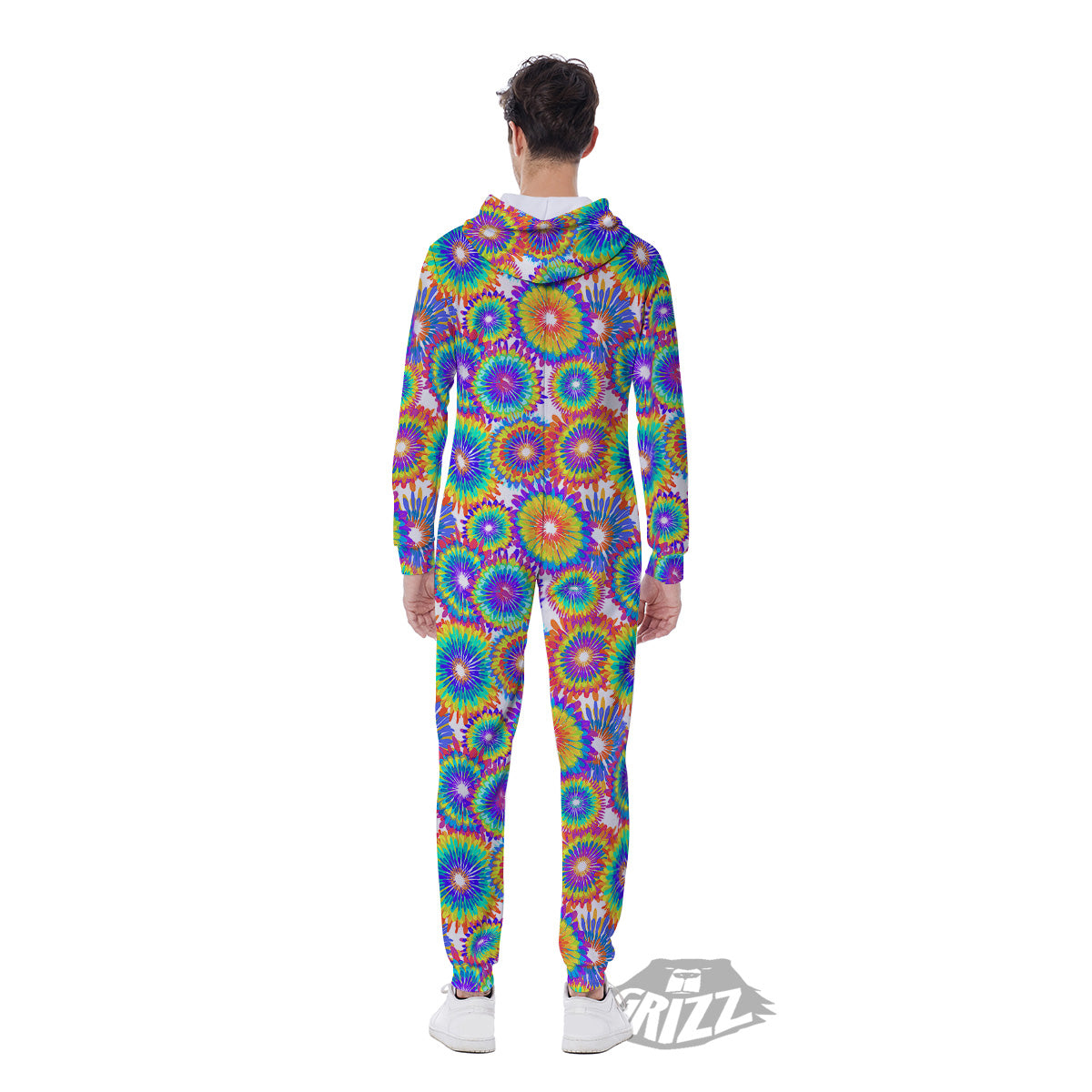 Abstract Sunflower Colorful Print Pattern Men's Jumpsuit-grizzshop