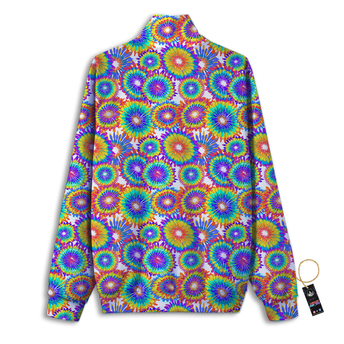 Abstract Sunflower Colorful Print Pattern Track Jacket-grizzshop