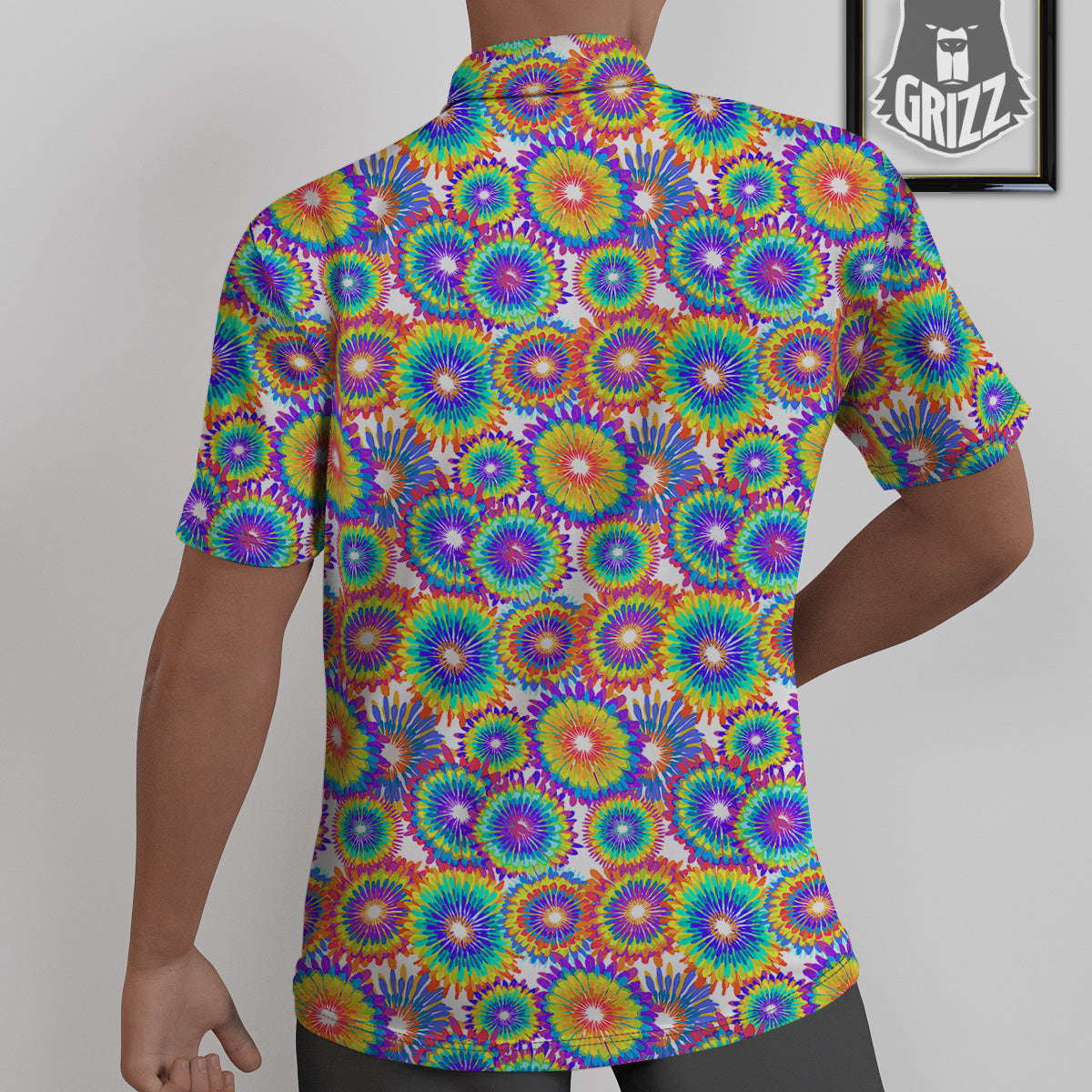 Abstract Sunflower Colorful Print Pattern Untucked Shirts-grizzshop