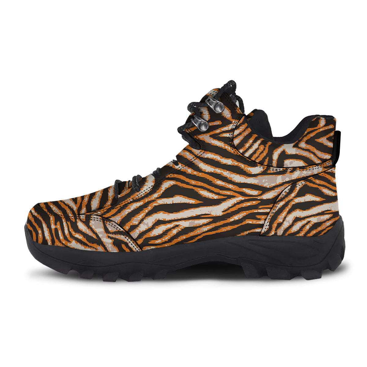 Abstract Tiger Skin Grunge Print Hiking Shoes-grizzshop