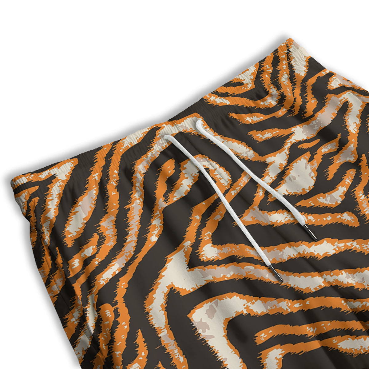 Abstract Tiger Skin Grunge Print Men's Athletic Shorts