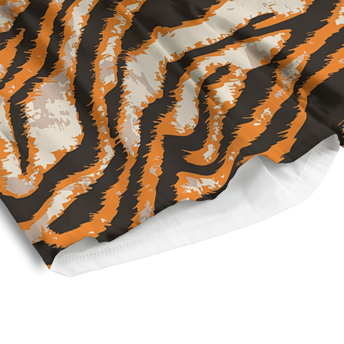 Abstract Tiger Skin Grunge Print Men's Athletic Shorts