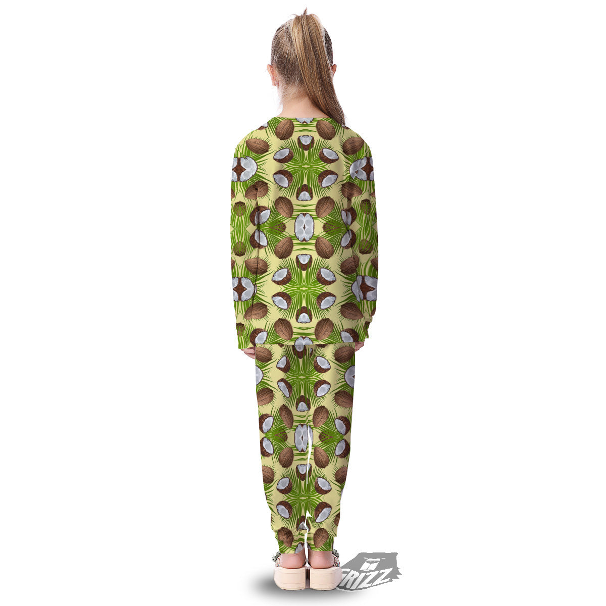 Abstract Tropical Coconut Print Pattern Kid's Pajamas-grizzshop
