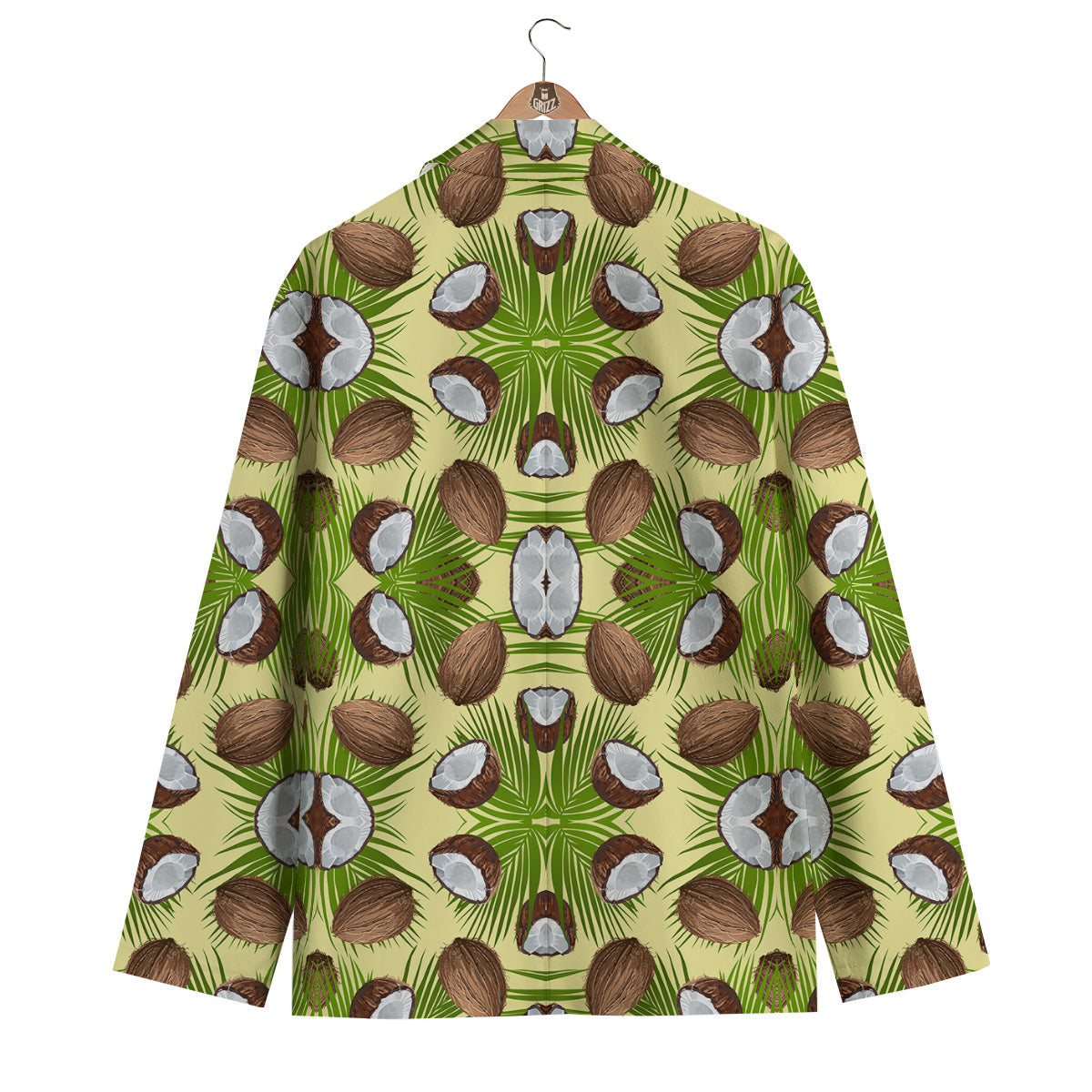 Abstract Tropical Coconut Print Pattern Men's Blazer-grizzshop