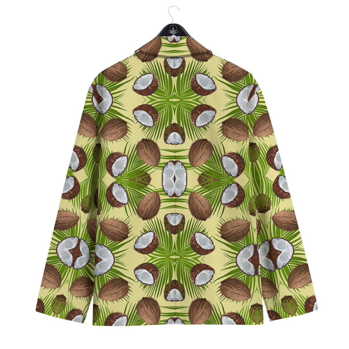 Abstract Tropical Coconut Print Pattern Men's Sport Coat-grizzshop