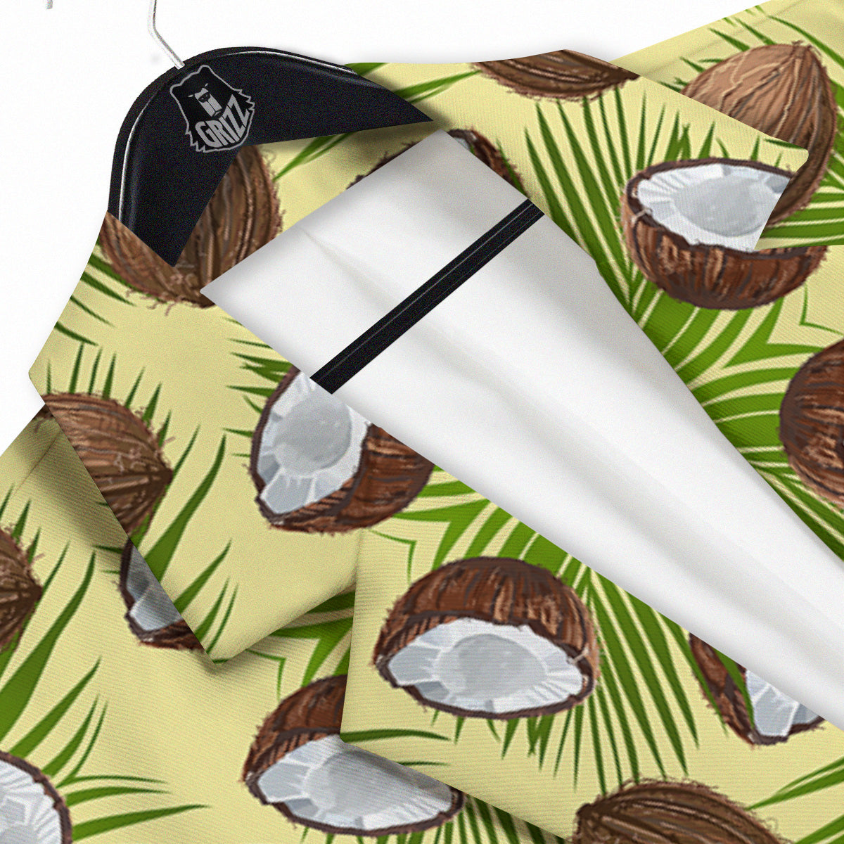 Abstract Tropical Coconut Print Pattern Men's Sport Coat-grizzshop