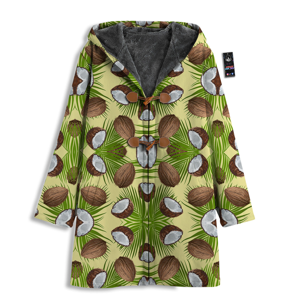 Abstract Tropical Coconut Print Pattern Men's Windbreaker Jacket-grizzshop