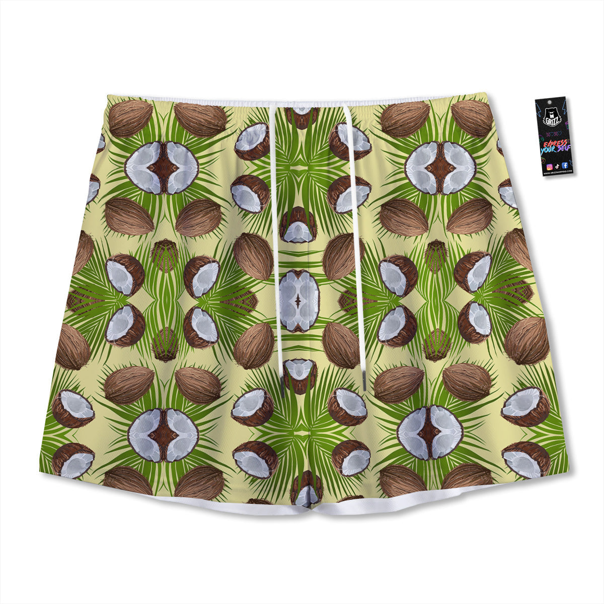 Bee Cute Cartoon Print Pattern Mesh Shorts