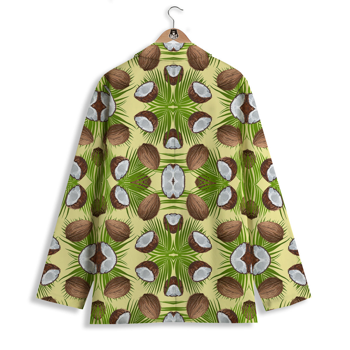 Abstract Tropical Coconut Print Pattern Women's Blazer-grizzshop
