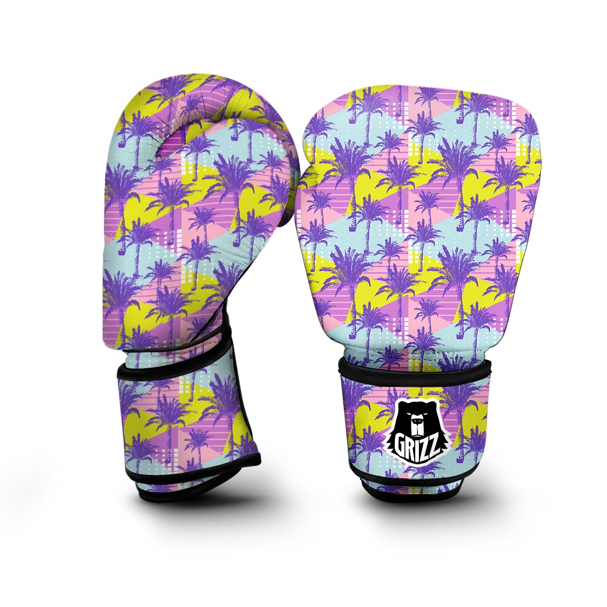 Abstract Tropical Palm Tree Boxing Gloves-grizzshop