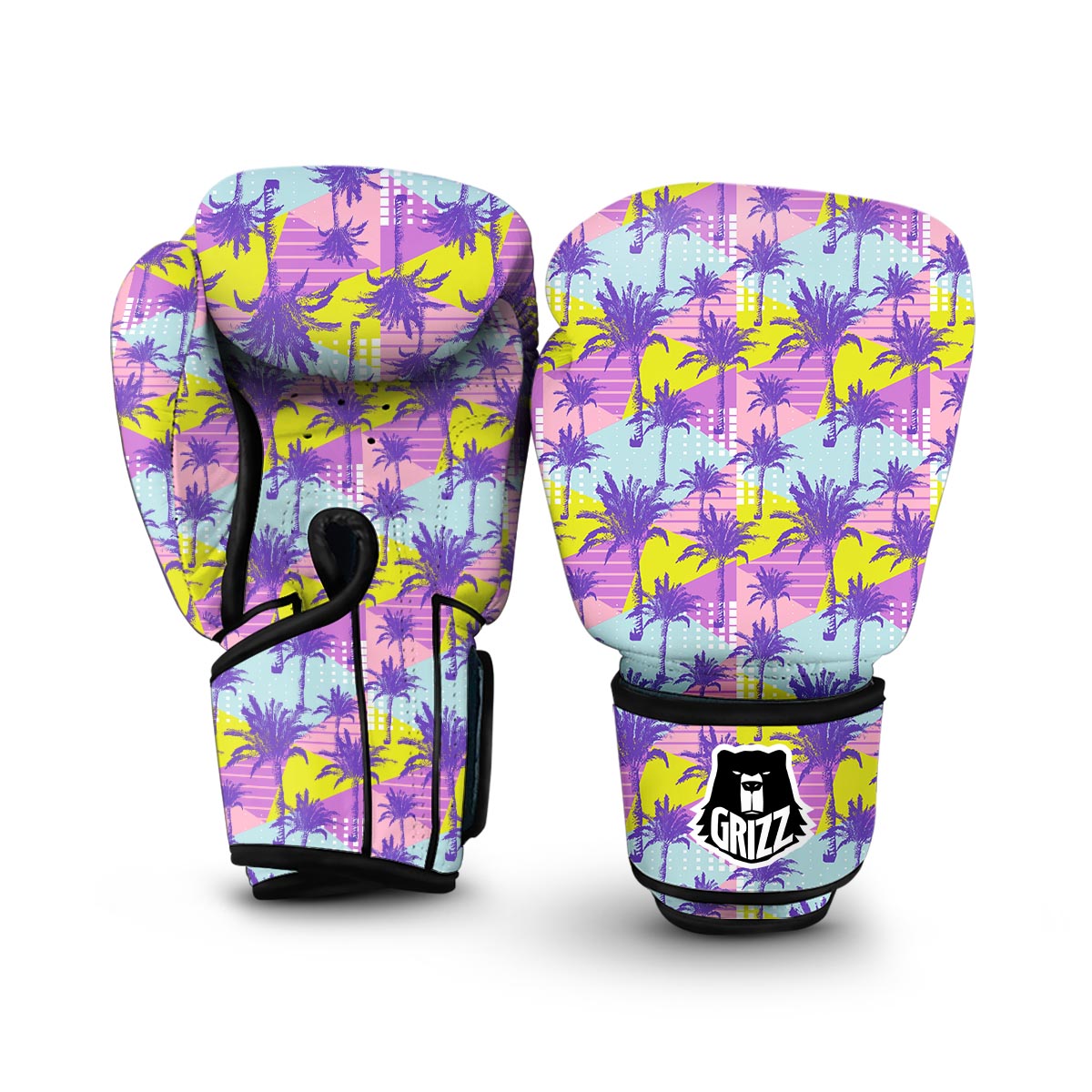 Abstract Tropical Palm Tree Boxing Gloves-grizzshop