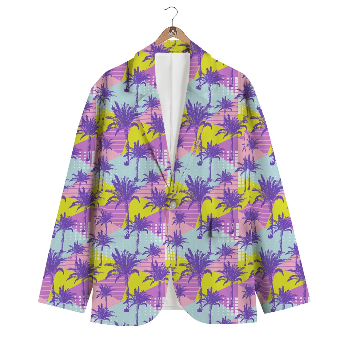 Abstract Tropical Palm Tree Men's Blazer-grizzshop